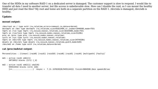 DevOps & SysAdmins: Disabling damaged RAID 1 to read from healthy HDD смотреть онлайн
