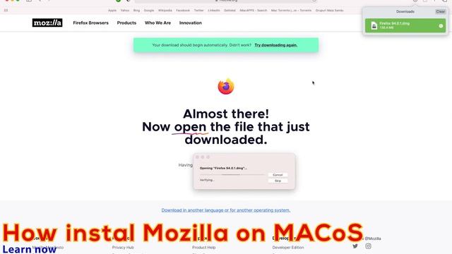 How to Install Mozilla Fire Fox on MacOS смотреть онлайн