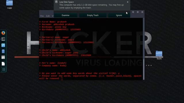 Target based Wordlist | Account hacking | Kali Linux смотреть онлайн
