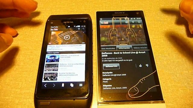 Sony Xperia S vs Nokia N8 - Youtube Experience смотреть онлайн
