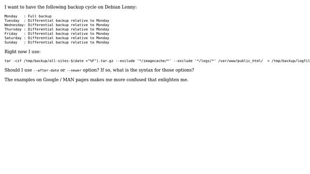 DevOps & SysAdmins: Differential backup with TAR relative to specific weekday (2 Solutions!!) смотреть онлайн