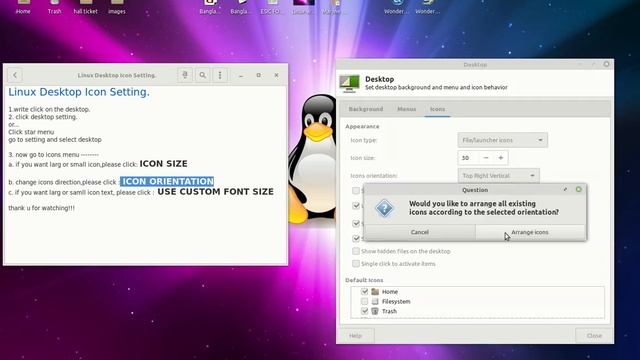 How to change desktop icon in Linux OS? (লিনাক্সে কী ভাবে ডেক্সটপ আইকন পরিবর্তন করা হয়?) смотреть онлайн