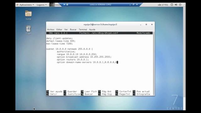 SERVIDOR DHCP EN S.O CENTOS 7 смотреть онлайн