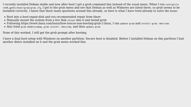 How to get the GRUB menu back on Debian? смотреть онлайн