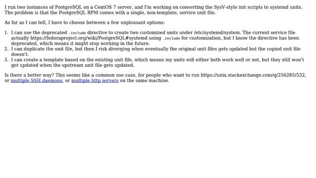 Unix & Linux: Multiple instances of non-template systemd unit смотреть онлайн