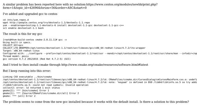 Unix & Linux: Centos CMake Does Not Install Using gcc 4.7.2 (2 Solutions!!) смотреть онлайн