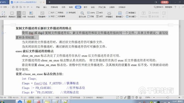 千锋物联网教程：61 复制文件描述符后新旧文件描述符特点 смотреть онлайн