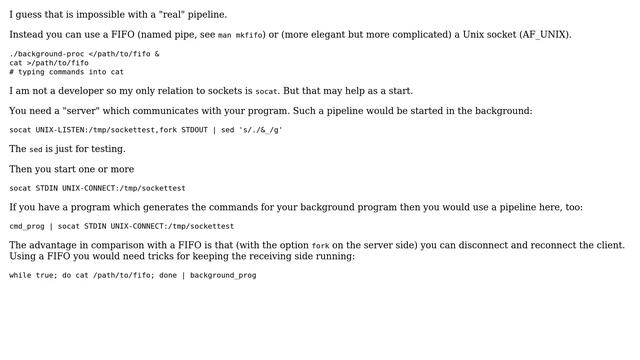 Unix & Linux: How to pipe commands to a process running in the backgrounds (3 Solutions!!) смотреть онлайн