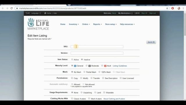 Selling On The Marketplace Tutorial | Second Life