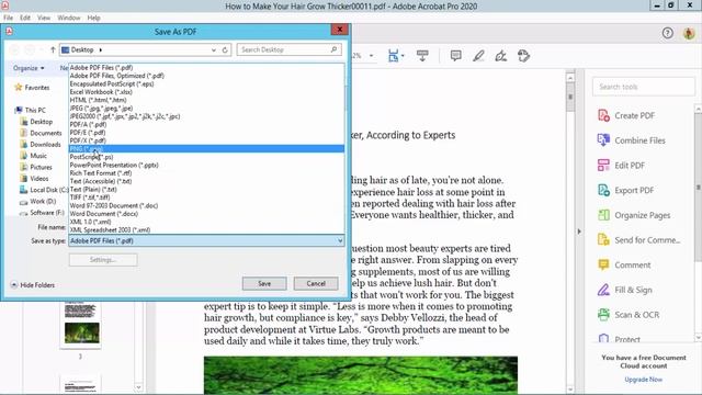 How to Save a PDF as a PNG with Adobe Acrobat Pro 2020 смотреть онлайн