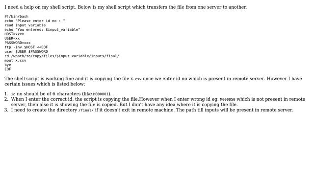 Unix & Linux: How to verify input conforms to certain format? смотреть онлайн