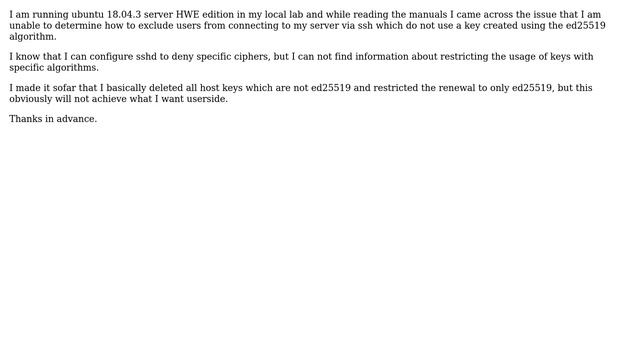 Unix & Linux: Restrict Access to SSH server based on incoming key type смотреть онлайн
