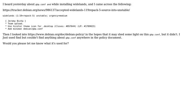Unix & Linux: What is gbp.conf in debian/directory in a package смотреть онлайн