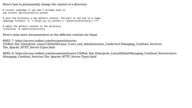 Unix & Linux: SELinux httpd write access to a directory (2 Solutions!!) смотреть онлайн