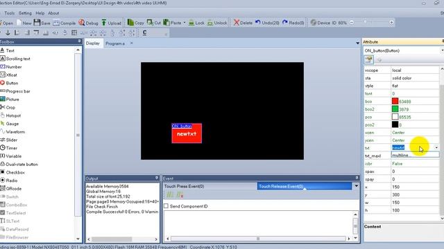 3- NEXTION Editor and Simple User Interface Design using the Editor смотреть онлайн
