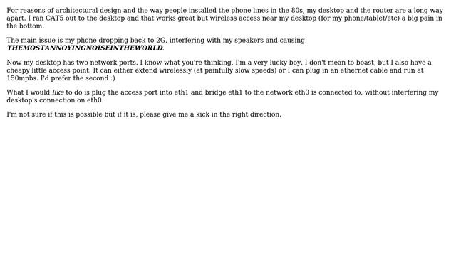 Ubuntu: Can I use my second ethernet port to bridge the first? смотреть онлайн
