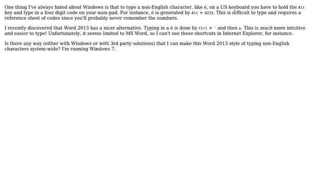 Unix & Linux: Can I Use Word 2013's Non-English Character Shortcuts System-Wide? смотреть онлайн
