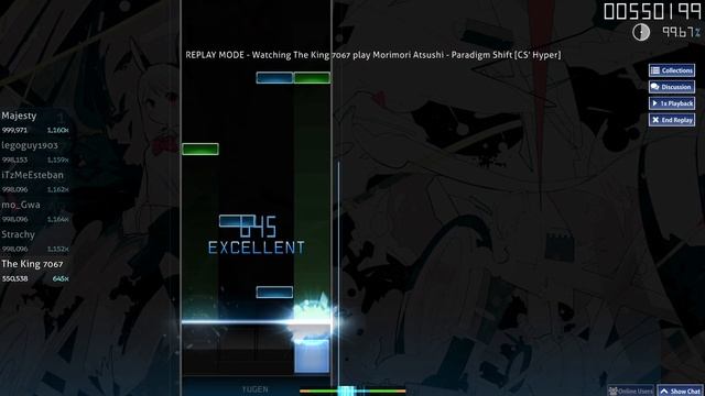 osu!mania 4K Morimori Atsushi - Paradigm Shift [CS' Hyper] смотреть онлайн