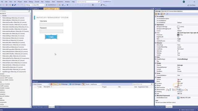 Metroset UI in .NET Core Windows Form Application смотреть онлайн