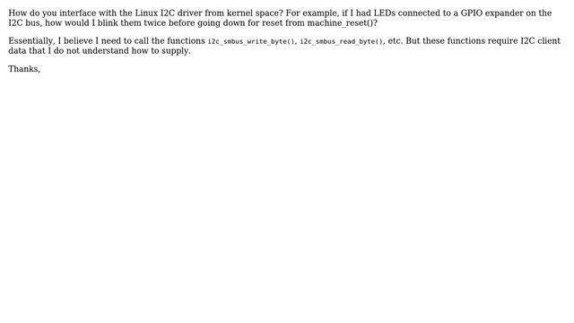 Linux I2C Communication from Kernel Space смотреть онлайн