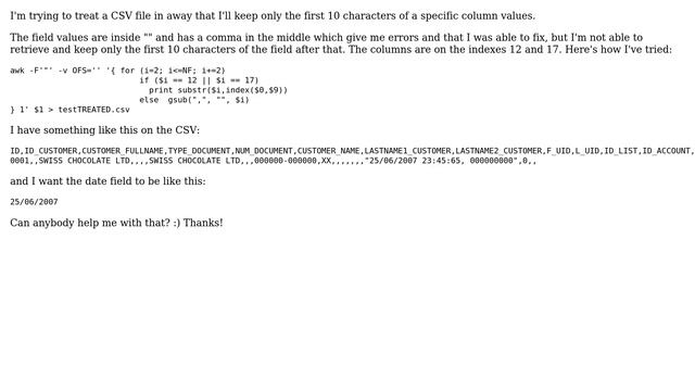 Unix & Linux: Keep only N characters of specific column смотреть онлайн