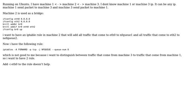 How to define iptables rule to add all transport to a given interface to nfqueue? смотреть онлайн