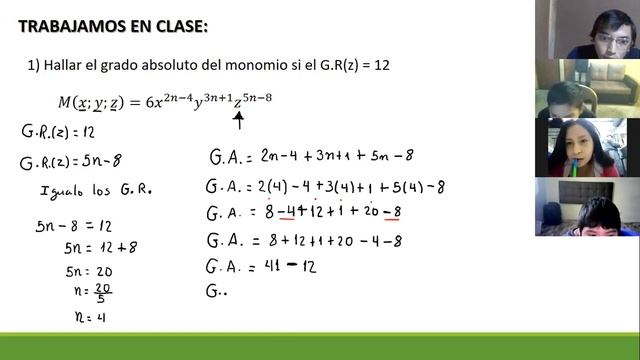 5TO Y 6TO GRADO II BIM ÁLGEBRA SEM13: GRADOS DE UN POLINOMIO