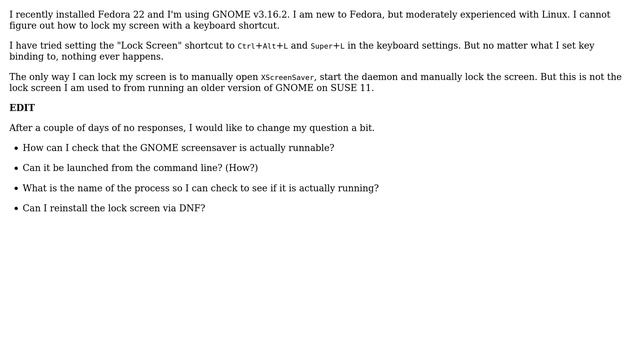 Fedora 22 - Can't Access GNOME Lock Screen (2 Solutions!!) смотреть онлайн