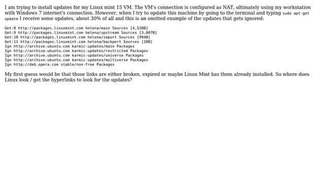 How to tell Linux Mint 15 where to find OS updates? смотреть онлайн
