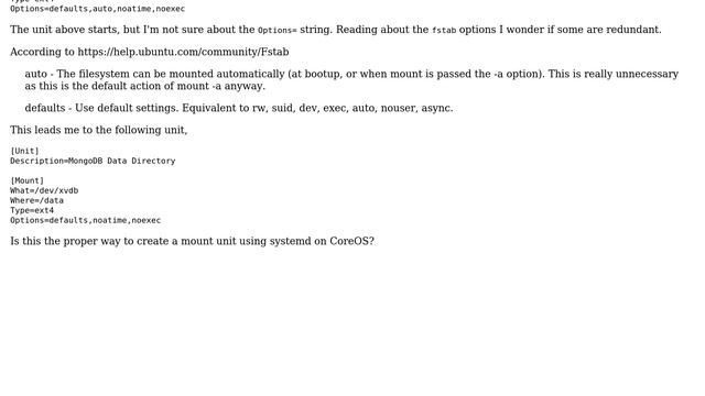 DevOps & SysAdmins: Convert an fstab entry to a systemd mount unit on CoreOS (2 Solutions!!) смотреть онлайн