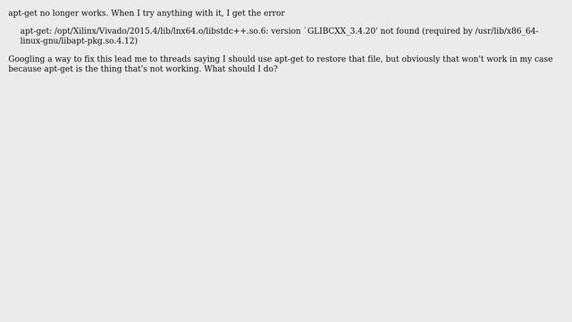 How to restore GLIBCXX_3.4.20? смотреть онлайн