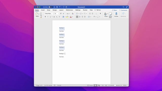 How to Change Multiple Microsoft Word Headings or Texts Simultaneously on macOS Monterey beta смотреть онлайн