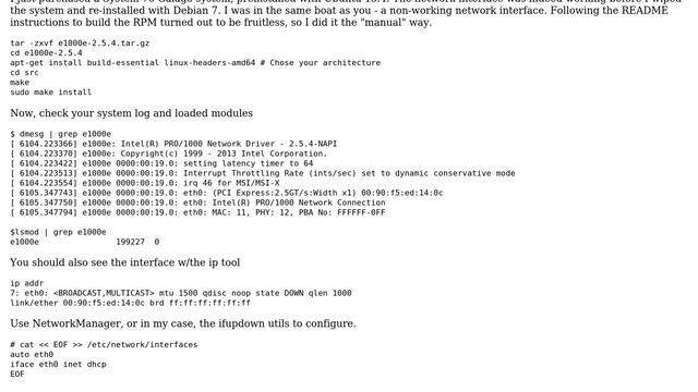 Installing Debian 7.1 Using Net Install with Intel I217-V (2 Solutions!!) смотреть онлайн