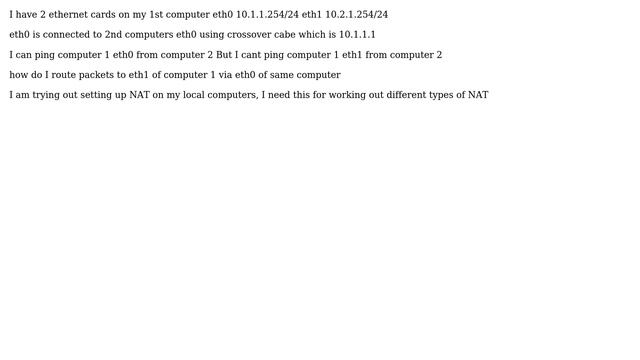 Unix & Linux: route packets for 2 eth's смотреть онлайн