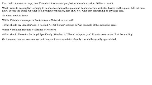 Network access virtualbox linux guest from linux host смотреть онлайн