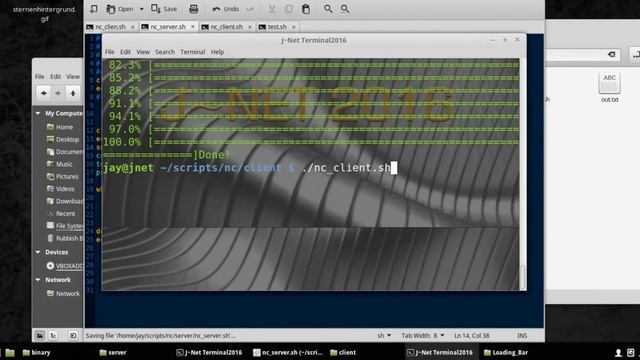 Send Binary File With Bash Script Server & Client In Linux