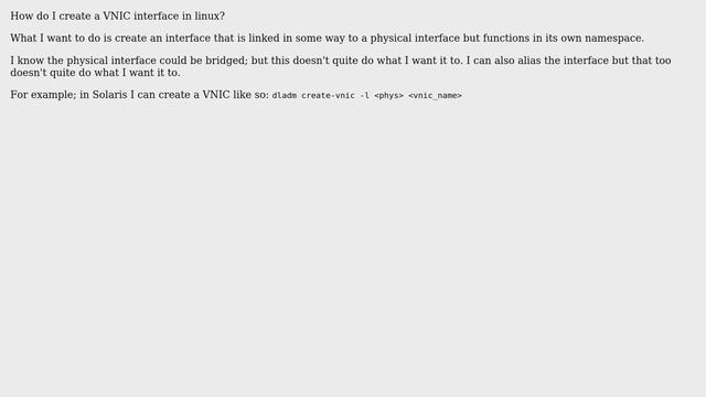 Virtual NIC's in Linux? смотреть онлайн