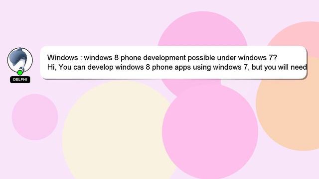Windows : windows 8 phone development possible under windows 7? смотреть онлайн