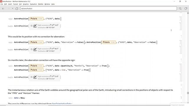 How To Use AstroPosition In Mathematica 13.2 Scope Section Continued