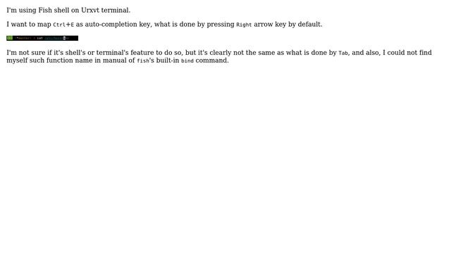 Unix & Linux: Remap Ctrl+E to autocomplete file names in fish смотреть онлайн