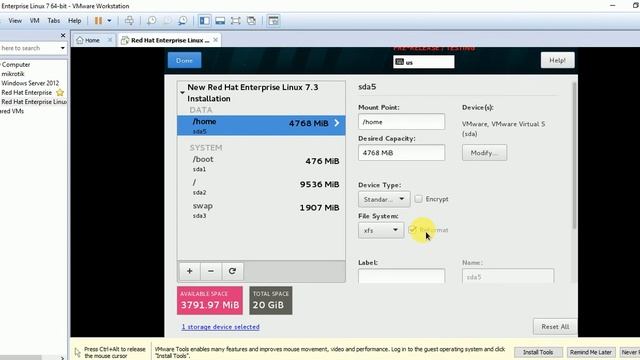 How to installing Linux Red hat 7 (bangle Tutorial part 2nd) смотреть онлайн