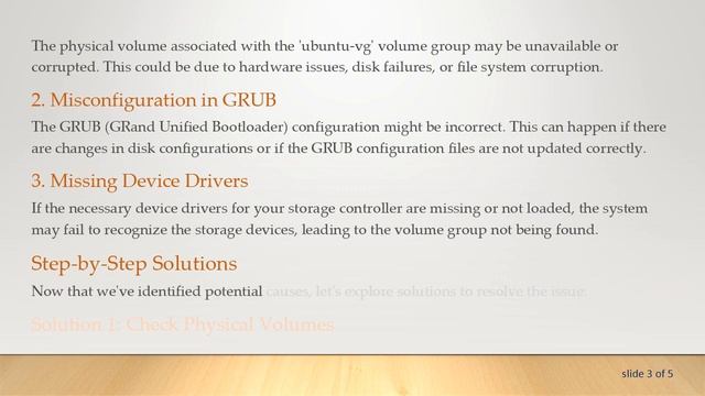 Troubleshooting: "Volume group 'ubuntu-vg' not found" смотреть онлайн