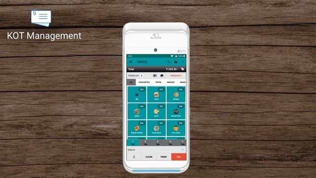 Android POS (PAX A920) - KOT Management смотреть онлайн