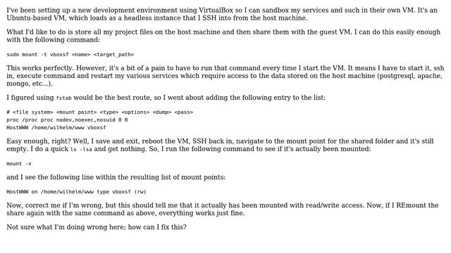 Automounting with fstab not working on Ubuntu guest VM on OSX host (2 Solutions!!) смотреть онлайн