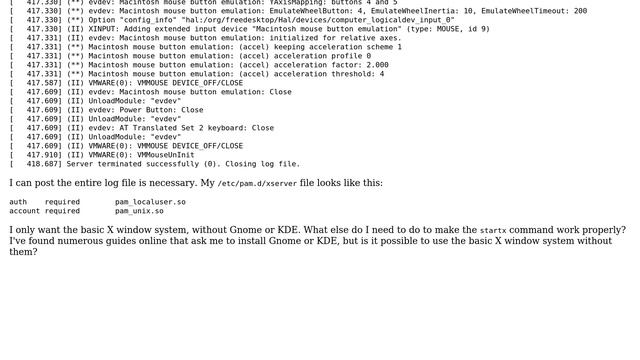 How do I configure CentOS 6.4 to allow normal users to run startx, without installing Gnome/KDE? смотреть онлайн
