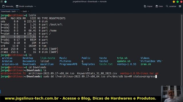 Linux - Comandos no Terminal Parte 11. ln - dd - pv смотреть онлайн