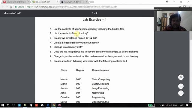 Unix and Linux lab Exp-1: Study of Unix commands смотреть онлайн