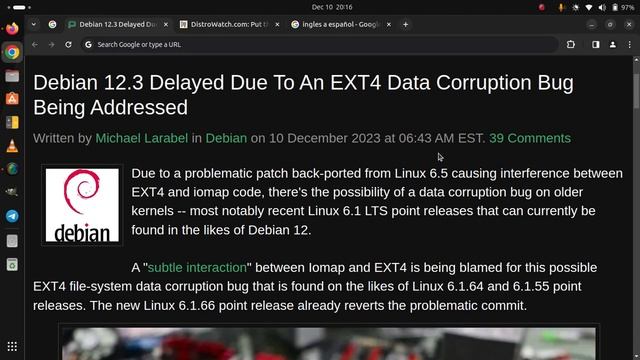 Debian warns of kernel bug which may cause data corruption смотреть онлайн