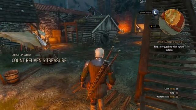 The Witcher 3: How to escape the witch hunter castle. смотреть онлайн