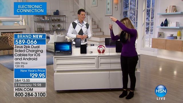 Zeus 2pk DualSided Charging Cables For IOS And Android W...